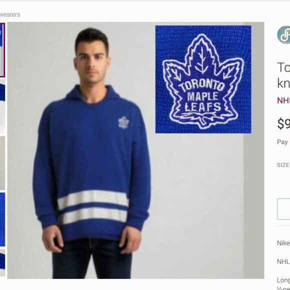 Toronto Maple Leafs Knit Sweater size extra large - Picture 16 of 16